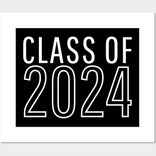 Class Of 2024. Simple Typography 2024 Design for Class Of/ Graduation Design. White Posters and Art